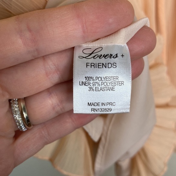 Lovers + Friends Malia romper jumper women’s small peach off shoulder summer - Picture 7 of 10